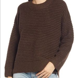 NWT Madewell Elsmere Pullover Sweater, Heather Brunette, Size M